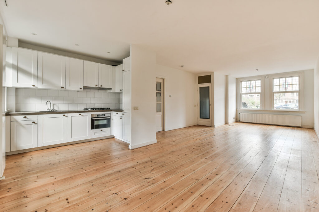 Hardwood flooring in the kitchen